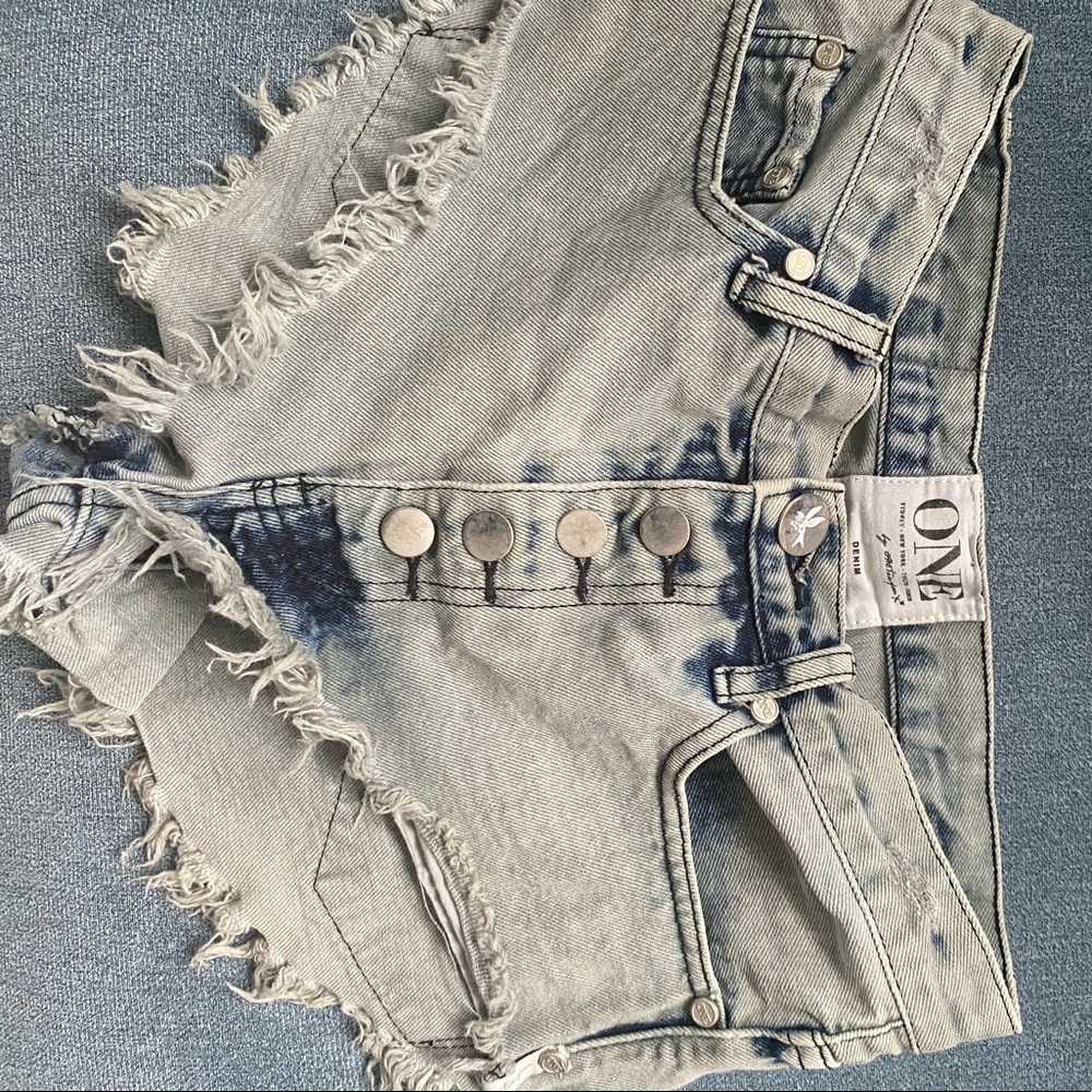 One Teaspoon Storme Rollers denim jean shorts 22